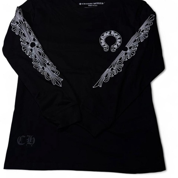 Chrome Hearts Black Long Sleeve with White Graphics - Picture 1 of 5